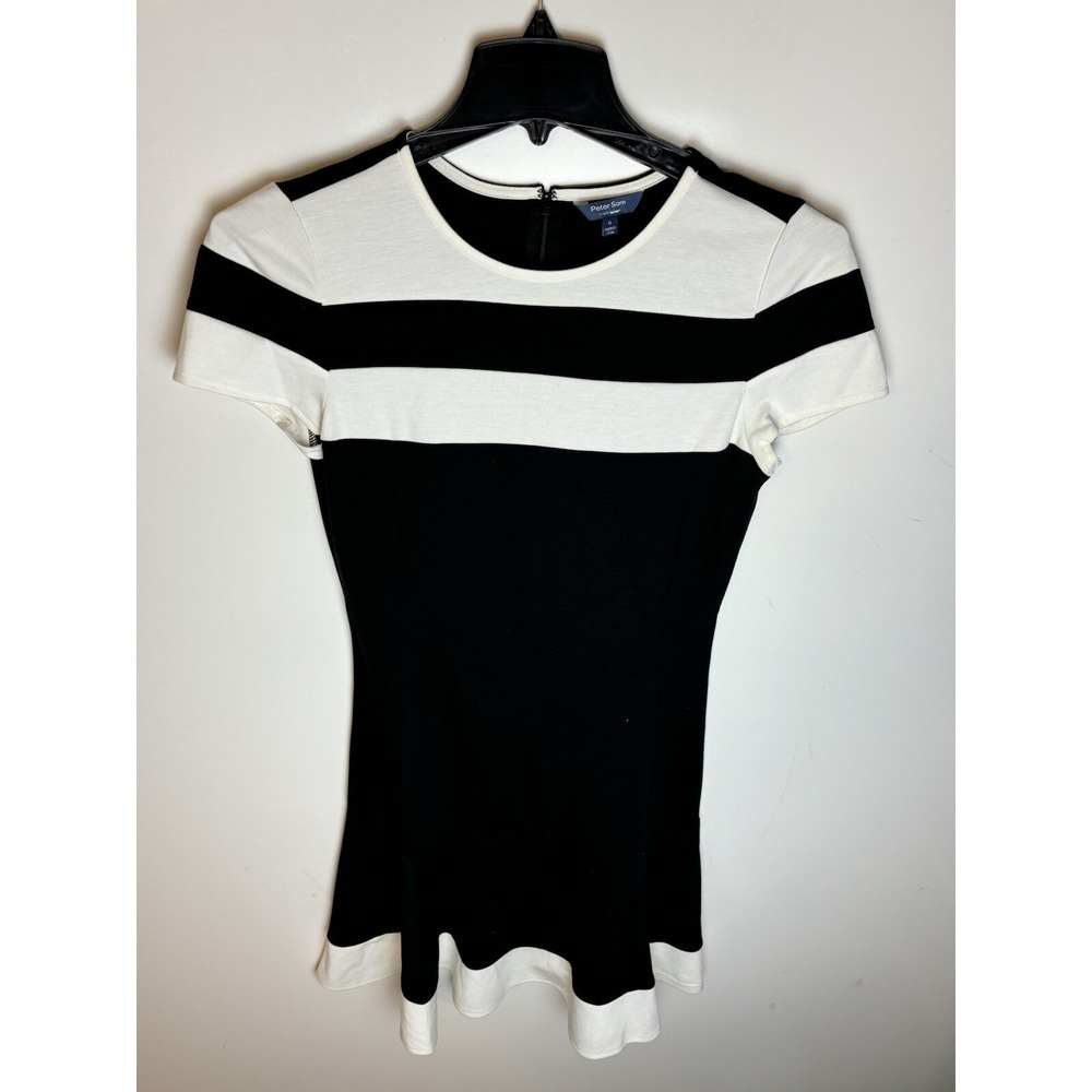 PETER SOM Design Nation Black &‎ White Retro Mod Mermaid Dress Size 6